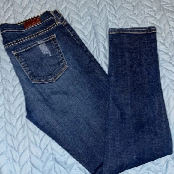 Just Black Lulus women’s jeans 27 4 skinny blue stretch distressed holes dark - Picture 6 of 10